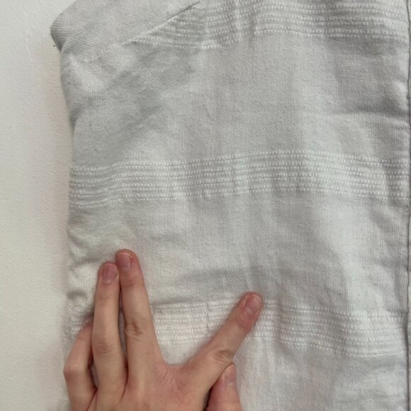 FREE PEOPLE Keep It Simple Mini Dress White Button Low Back Cotton Linen Summer - Picture 8 of 16